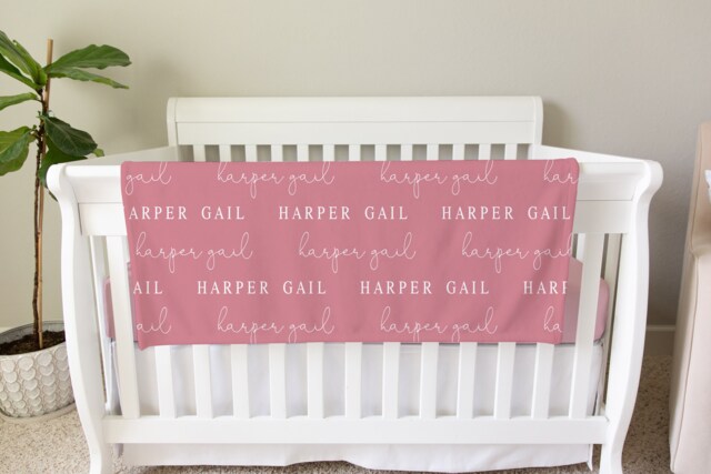 Personalized Baby Name Blanket, Gift, Custom Coming Home, Gender Neutral Hospital Shower New Mom Gift - image 1