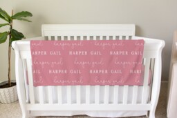 Personalized Baby Name Blanket, Gift, Custom Coming Home, Gender Neutral Hospital Shower New Mom Gift - thumbnail 1