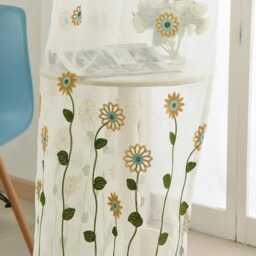 Custom Sunflower Sheer Voile Curtain Kids Room Decor - thumbnail 2