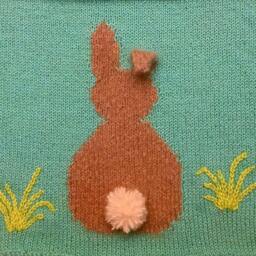 Hippity Hop Pillow Cover Knitting Pattern - thumbnail 2