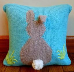 Hippity Hop Pillow Cover Knitting Pattern