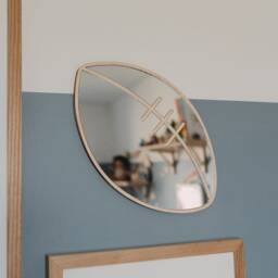 Rugby Ball Shatterproof Mirror - Perfect Gift For Bedroom & Nursery Sport - thumbnail 1
