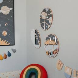 Rugby Ball Shatterproof Mirror - Perfect Gift For Bedroom & Nursery Sport - thumbnail 3