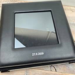 Personalised Double 8??8??? Wall Hanging Leather Photo Frame - Free Standing, Genuine Leather, Premium Picture - thumbnail 2