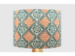 Green Orange Indian Lampshade, Table Floor Lamp/Ceiling Pendant Small Medium Large 15cm 20cm 25cm 30cm 35cm 40cm Fabric Drum Light Shade - thumbnail 1