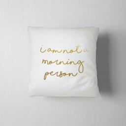 I Am Not A Morning Person Pillow, Funny Quote Cushion, Couch Farmhouse Living Room Decor, New Home Gift - thumbnail 4