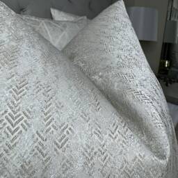 Zara Luxury Textured Cushion Cover, Pillow Throw Cover- Beige Champagne Ivory Designer Fabric Worldwide Shipping - Double Sided - thumbnail 1