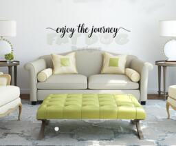Enjoy The Journey Removable Vinyl Wall Decal - Livingroom Decal, Housewarming Gift, Car Sticker, Adventure Travel Decor, Rv Sticker - thumbnail 1