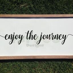 Enjoy The Journey Removable Vinyl Wall Decal - Livingroom Decal, Housewarming Gift, Car Sticker, Adventure Travel Decor, Rv Sticker - thumbnail 2