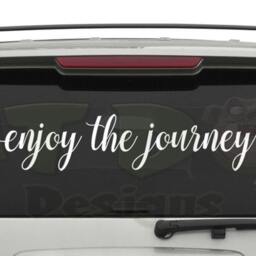 Enjoy The Journey Removable Vinyl Wall Decal - Livingroom Decal, Housewarming Gift, Car Sticker, Adventure Travel Decor, Rv Sticker - thumbnail 3