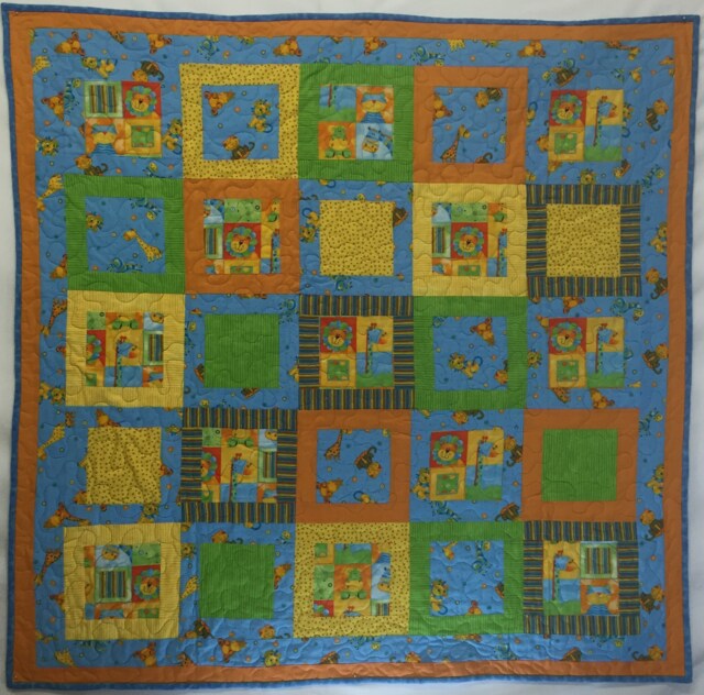 Savanna Animals Baby Quilt With Free Pillow Case 16017 T7 - image 1