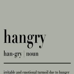 Hangry Noun Ampersand Poster, Quote Print, Retro Typography Minimalist Home Decor, Modern Slogan Wall Art, Office, Lounge, A2 A1 - thumbnail 3