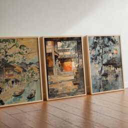 Set Of 3 Hoi An Posters, Vietnam Travel Prints, Wall Art, Poster Set, Decor - thumbnail 2