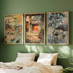 Set Of 3 Hoi An Posters, Vietnam Travel Prints, Wall Art, Poster Set, Decor - thumbnail 3