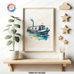 Boat Nursery Prints - Set Of 3 Watercolour Posters - Boys Bedroom Artwork Girls Decor Nautical Boats Wall Art Sail - thumbnail 3