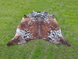 Tricolor Brindle Real Cowhide Rug Brown & White Hair On Genuine Cow Skin Leather Area Large For Western Home Decor