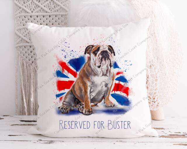 Bulldog Cushion, Pillow, Gift, Gift For Him, Lover, Her, British Bulldog, Owner, Dog Cushion - image 1