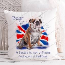 Bulldog Cushion, Pillow, Gift, Gift For Him, Lover, Her, British Bulldog, Owner, Dog Cushion - thumbnail 3
