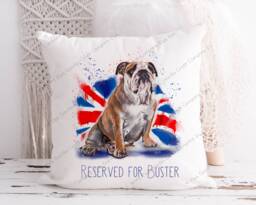 Bulldog Cushion, Pillow, Gift, Gift For Him, Lover, Her, British Bulldog, Owner, Dog Cushion - thumbnail 1