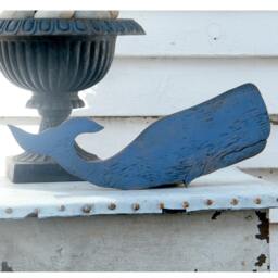 Moby Whale Art Wooden Beach Wall Decor Sperm Nautical Coastal - thumbnail 2