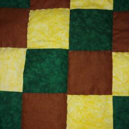 Earth Tones Checkered Throw Quilt - thumbnail 3