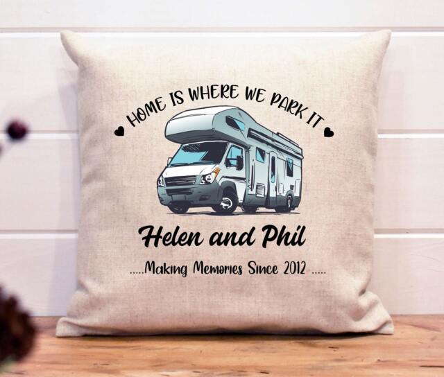 Personalised Motorhome Cushion Campervan Gift For Grandparents Mothers Day Fathers - image 1