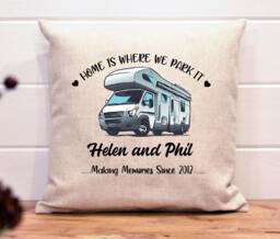 Personalised Motorhome Cushion Campervan Gift For Grandparents Mothers Day Fathers - thumbnail 1