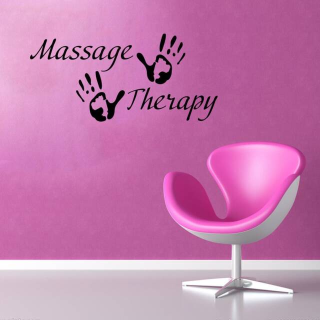 Massage Therapy Vinyl Decal Spa Shop Interior Signboard Wall Sticker Health Beauty Salon Glass Case Symbol Mural Print Business Poster Decor - image 1