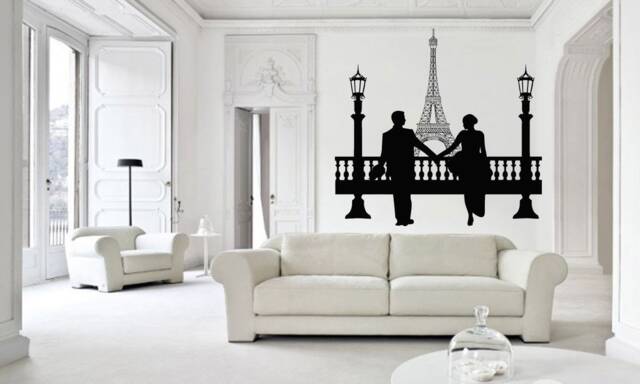 Eiffel Tower Wall Decal Paris Skyline Vinyl Sticker 2759 - image 1