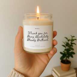 Funny Thank You Candle - Appreciation Gift For Best Friend, Sister, Employee, Colleague -Soy Wax Scented You, Humorous - thumbnail 2