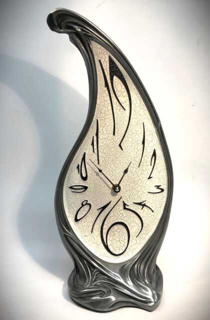 Art Nouveau Teardrop Mantel Clock, Decorative Table Clock - image 1