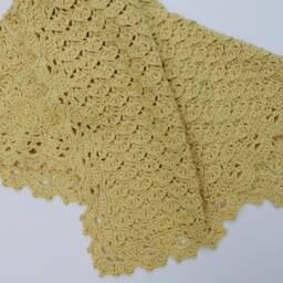 Crochet Cotton Baby Blanket Yellow Sunshine Design, Newborn Gift - thumbnail 3
