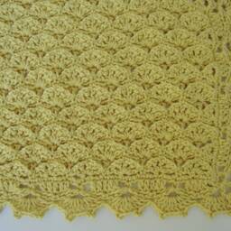 Crochet Cotton Baby Blanket Yellow Sunshine Design, Newborn Gift - thumbnail 4