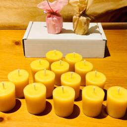 Premium Dorset Beeswax Votive Candles, Straight From The Bees - Natural Scent Or Citronella - thumbnail 3