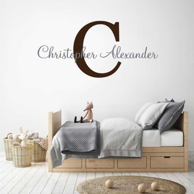 Customized Boy Name Decal, Personalized Nursery Wall Sticker, Easy Diy Kids Bedroom Decor, Removable Art Vinyl, Children Playroom Sign - image 1