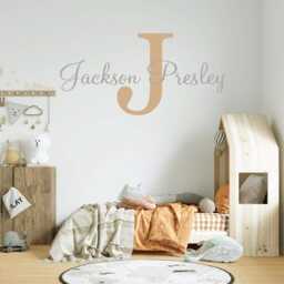 Customized Boy Name Decal, Personalized Nursery Wall Sticker, Easy Diy Kids Bedroom Decor, Removable Art Vinyl, Children Playroom Sign - thumbnail 3
