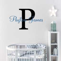 Customized Boy Name Decal, Personalized Nursery Wall Sticker, Easy Diy Kids Bedroom Decor, Removable Art Vinyl, Children Playroom Sign - thumbnail 2
