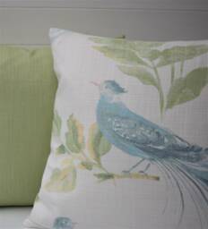 Laura Ashley Birds Cushion Handmade Harewood Duck Egg Pillow With Zip Fastening 16 - thumbnail 1