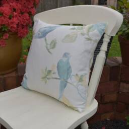 Laura Ashley Birds Cushion Handmade Harewood Duck Egg Pillow With Zip Fastening 16 - thumbnail 3
