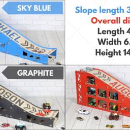 Toy Car Jump Ramp Stunt Slope & Display Rack For 1/64 Scale - thumbnail 4