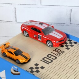 Toy Car Jump Ramp Stunt Slope & Display Rack For 1/64 Scale - thumbnail 2