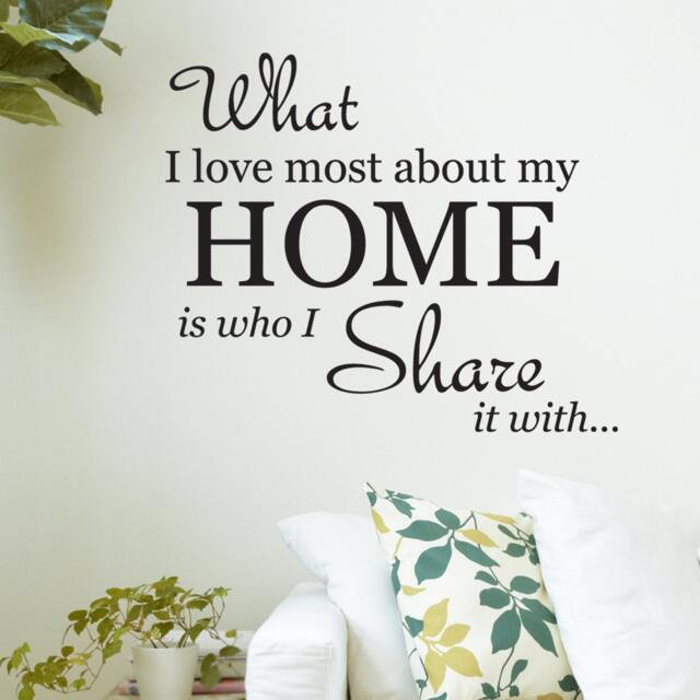 Wall Quote What I Love Most About My Home-Wall Decal-Wall Sticker-Home Decor-What Decal-Quote Sticker-Quote Decal - image 1