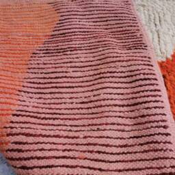 Handwoven Moroccan Boujad Wool Rug, Abstract Multicolored Carpet - thumbnail 4