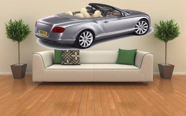 Convertible Car Full Color Decal, Sport Color Sticker, Wall Art Cn 045