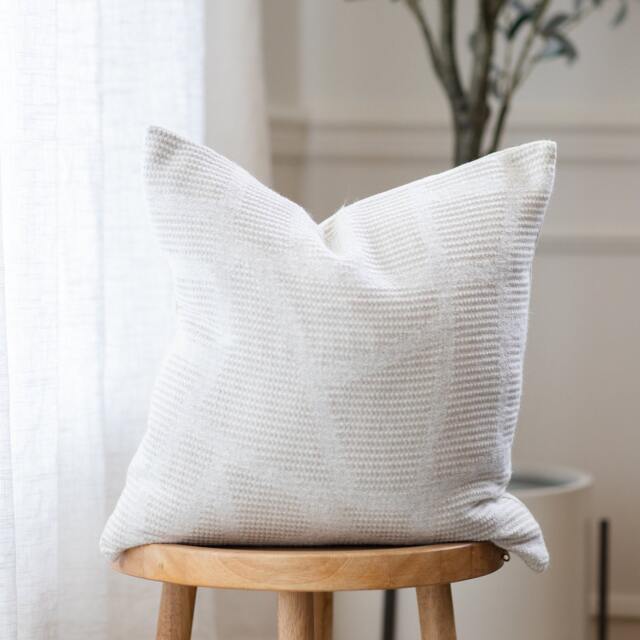 Mira -- Natural & Ivory Textured Pillow Cover Neutral Throw Euro Sham Lumbar - image 1