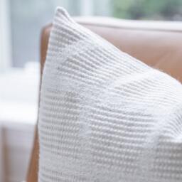 Mira -- Natural & Ivory Textured Pillow Cover Neutral Throw Euro Sham Lumbar - thumbnail 2