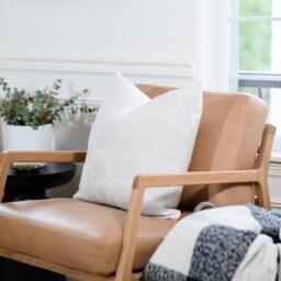 Mira -- Natural & Ivory Textured Pillow Cover Neutral Throw Euro Sham Lumbar - thumbnail 3