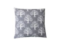 Handmade Country Woodland Oak Tree Dove Grey Linen Throw Pillow Sham Cushion Cover - thumbnail 1