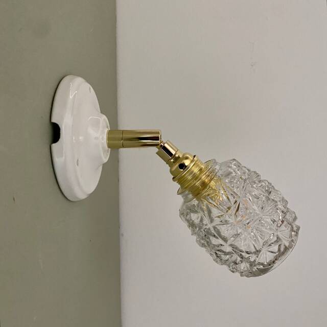 Vintage Tulip Wall Sconce in Molded Glass - image 1