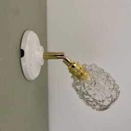 Vintage Tulip Wall Sconce in Molded Glass - thumbnail 4